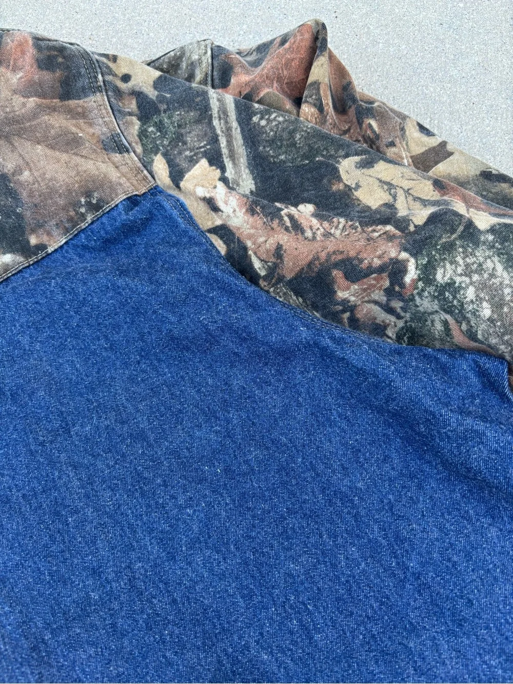Vintage LAPCO pearl snap Jacket with Brown Camo Sleeves